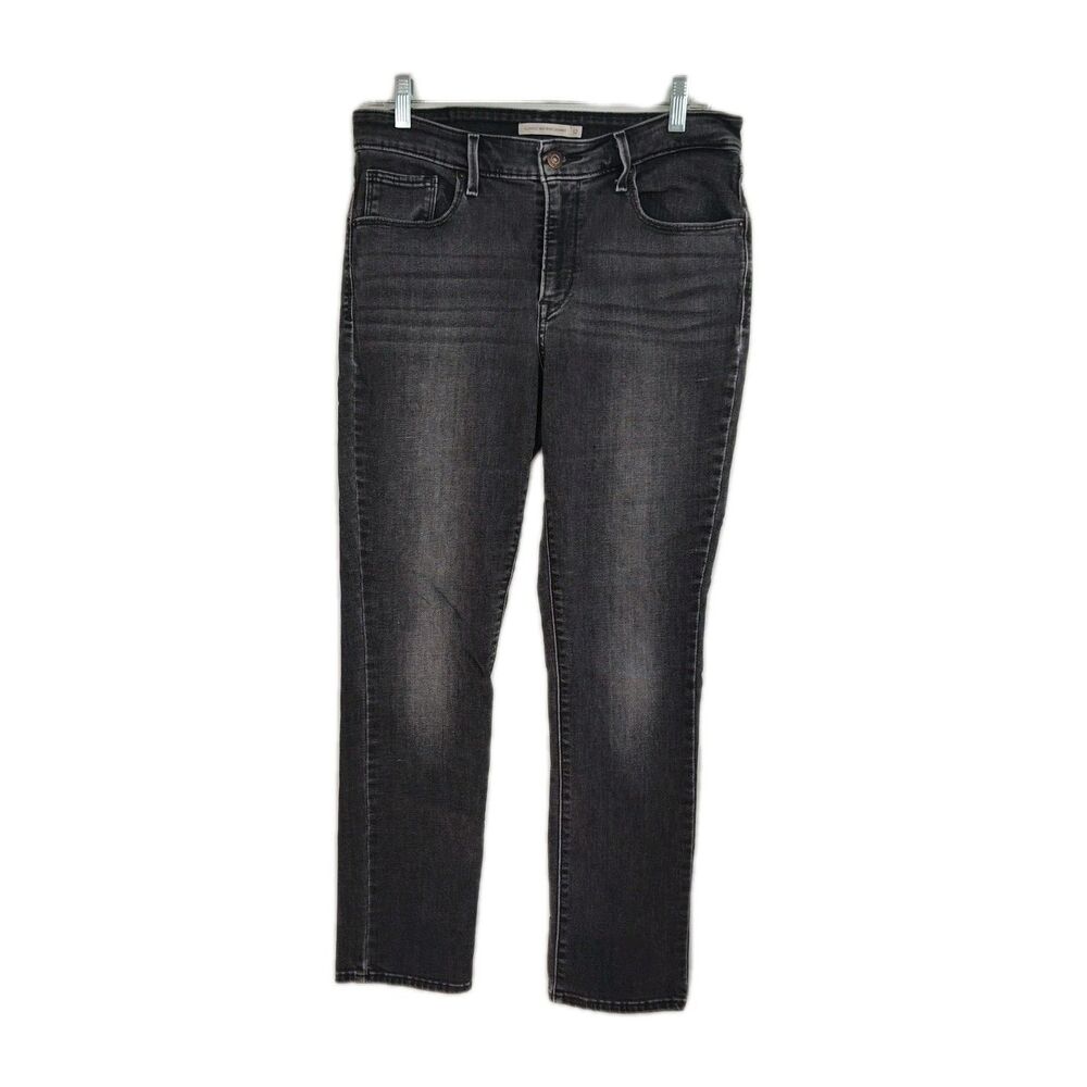 Levi's Classic Mid Rise Skinny Jeans Women's Size 12 Black - Picture 1 of 9